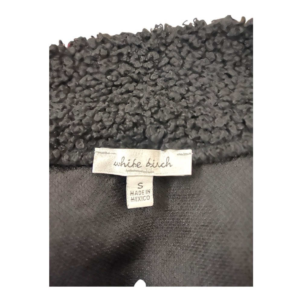 White Birch Black Sherpa Sleeveless Vest - S - Picture 5 of 6